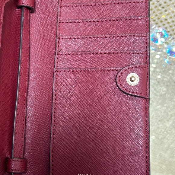 Henri Bendel Red Saffiano Leather Crossbody Bag Approx. 7 x 4 - Picture 11 of 17